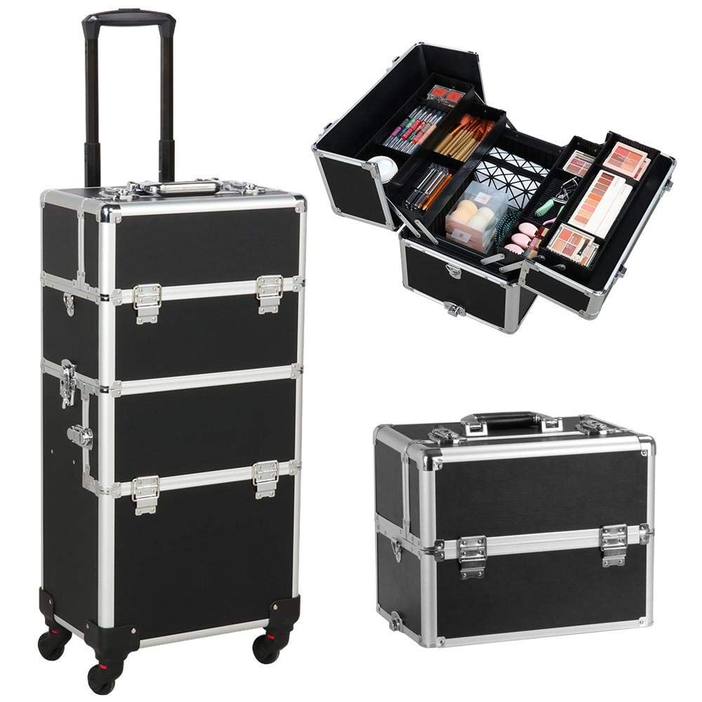 3 in 1 Makeup Organizer Makeup Beauty Nail Case Cosmetics Trolley